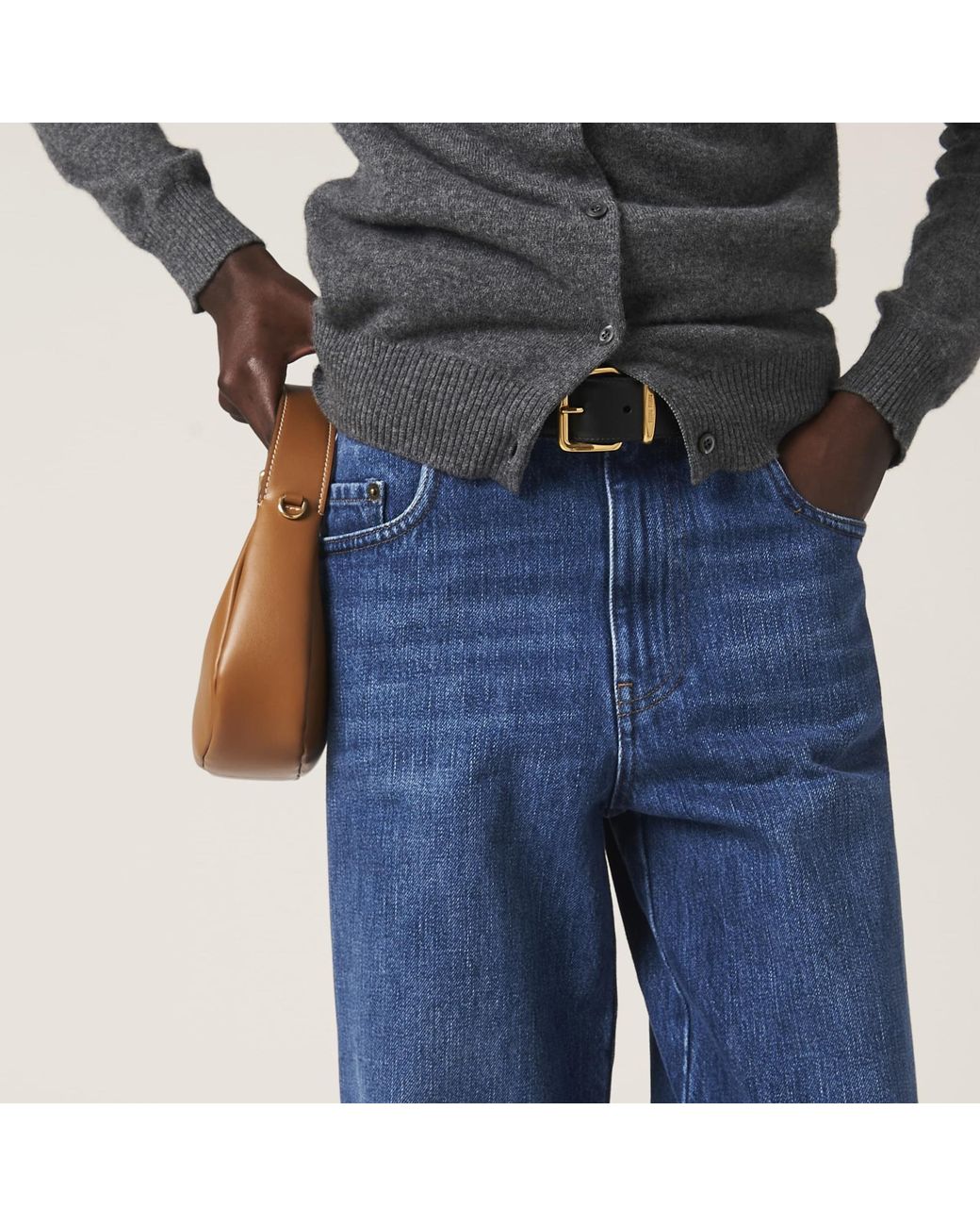 Miu Miu Blue High Waist Flared Jeans