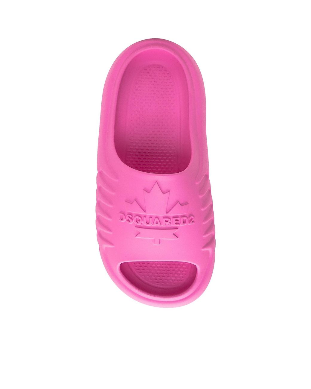 DSquared² Pink Canadian Leaf Slip-On Slides