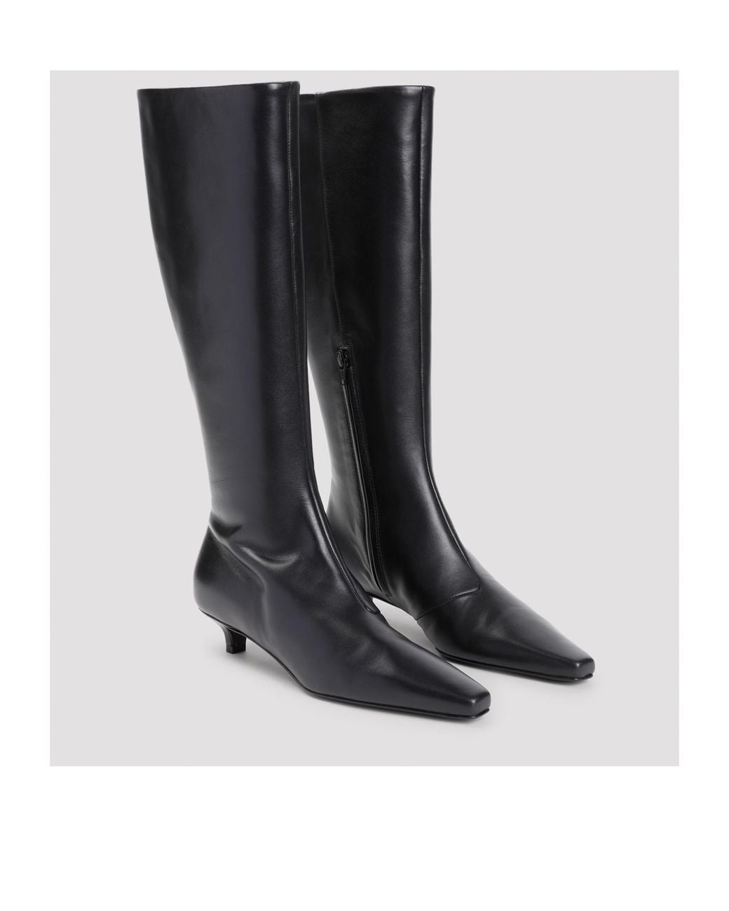 Totême  Black Totême The Slim Knee-High Pointed-Toe Boots