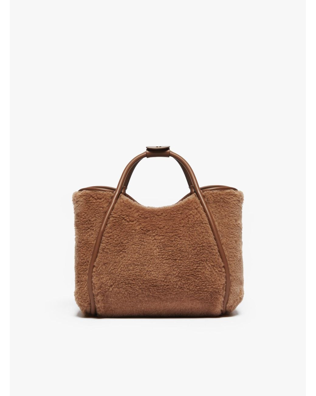 Max Mara Brown Teddy Top Handle Bag