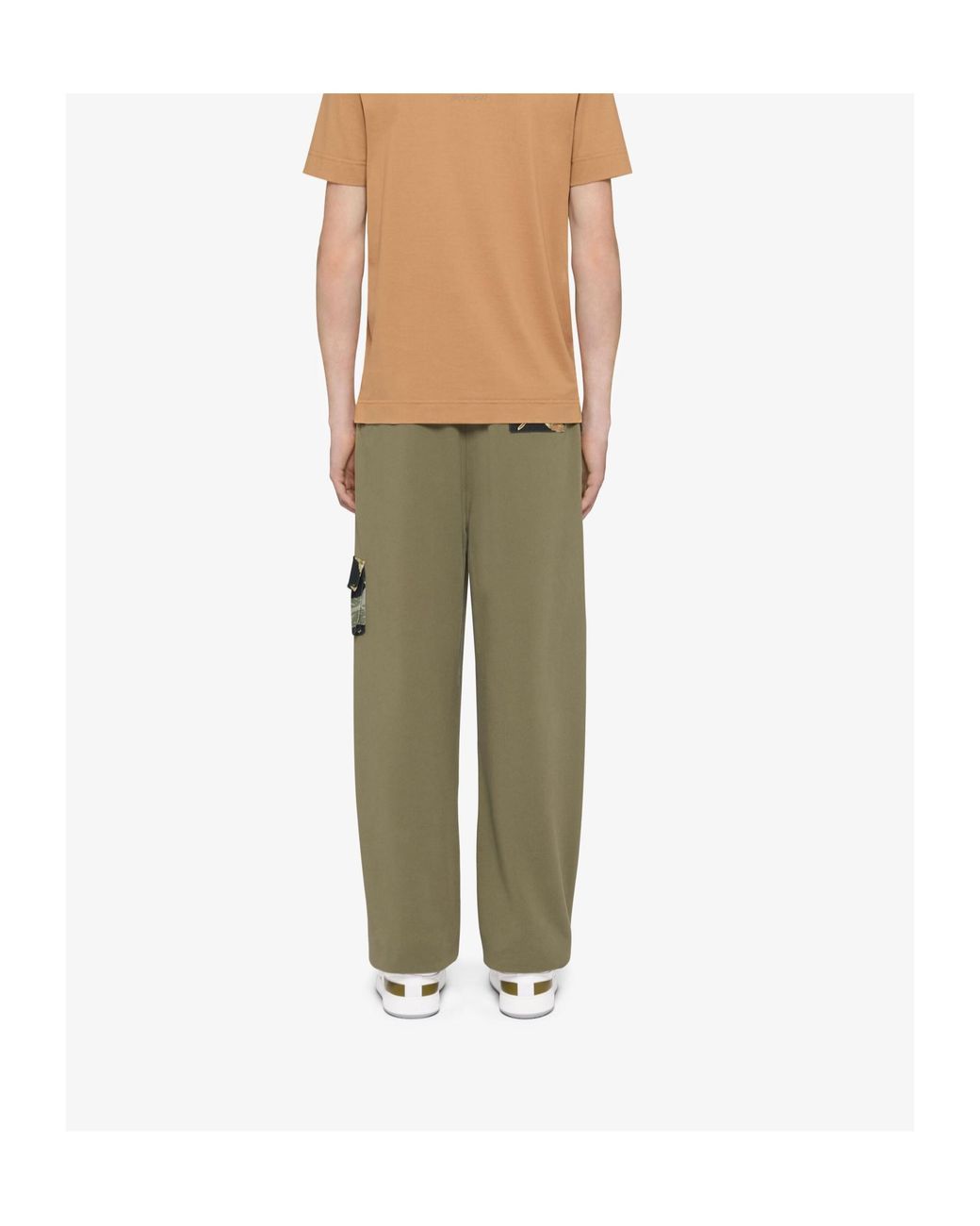 Givenchy Green Camouflage Patch Wool Jogging Pants for men