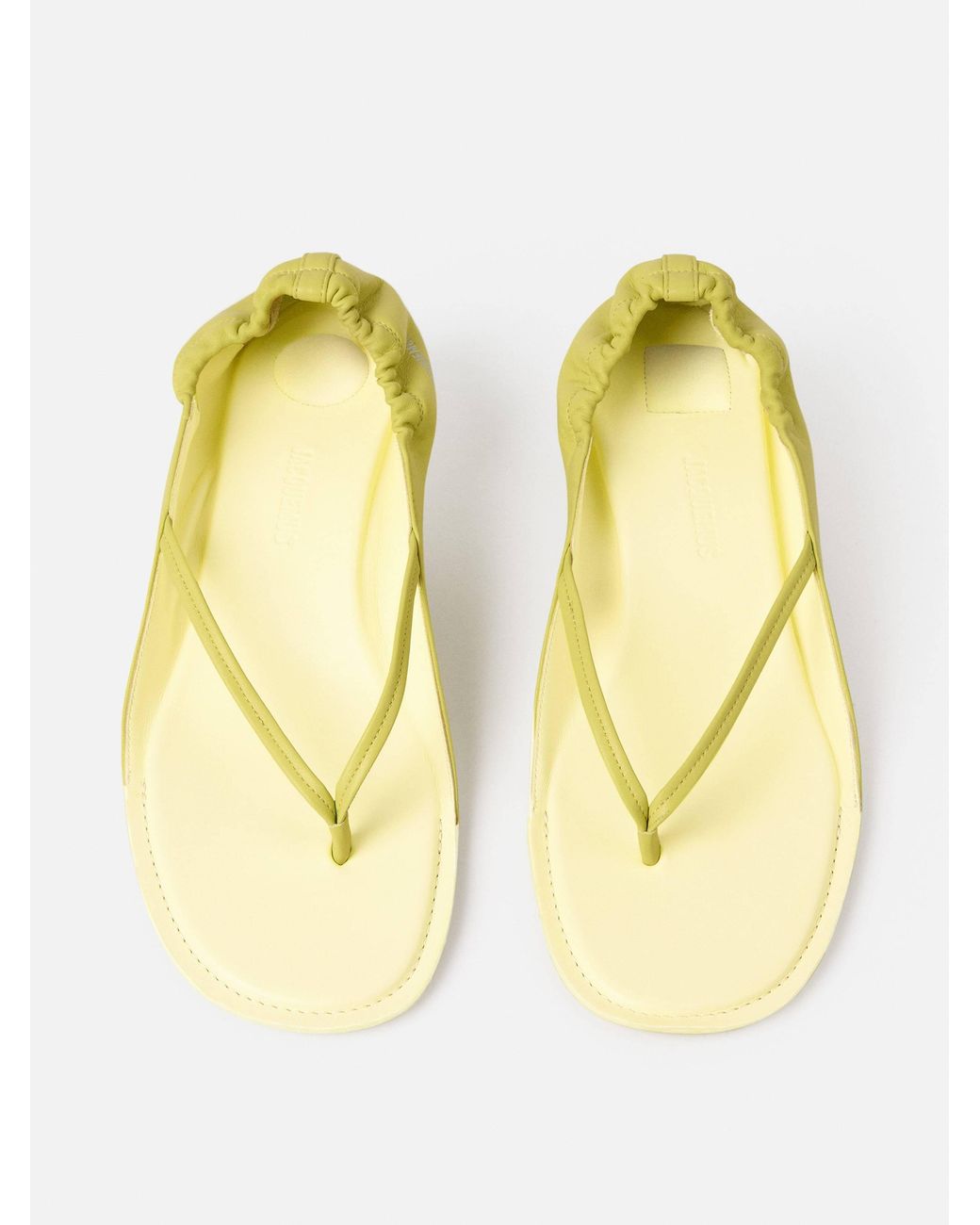 Jacquemus Yellow Round-Toe High-Heeled Sandals