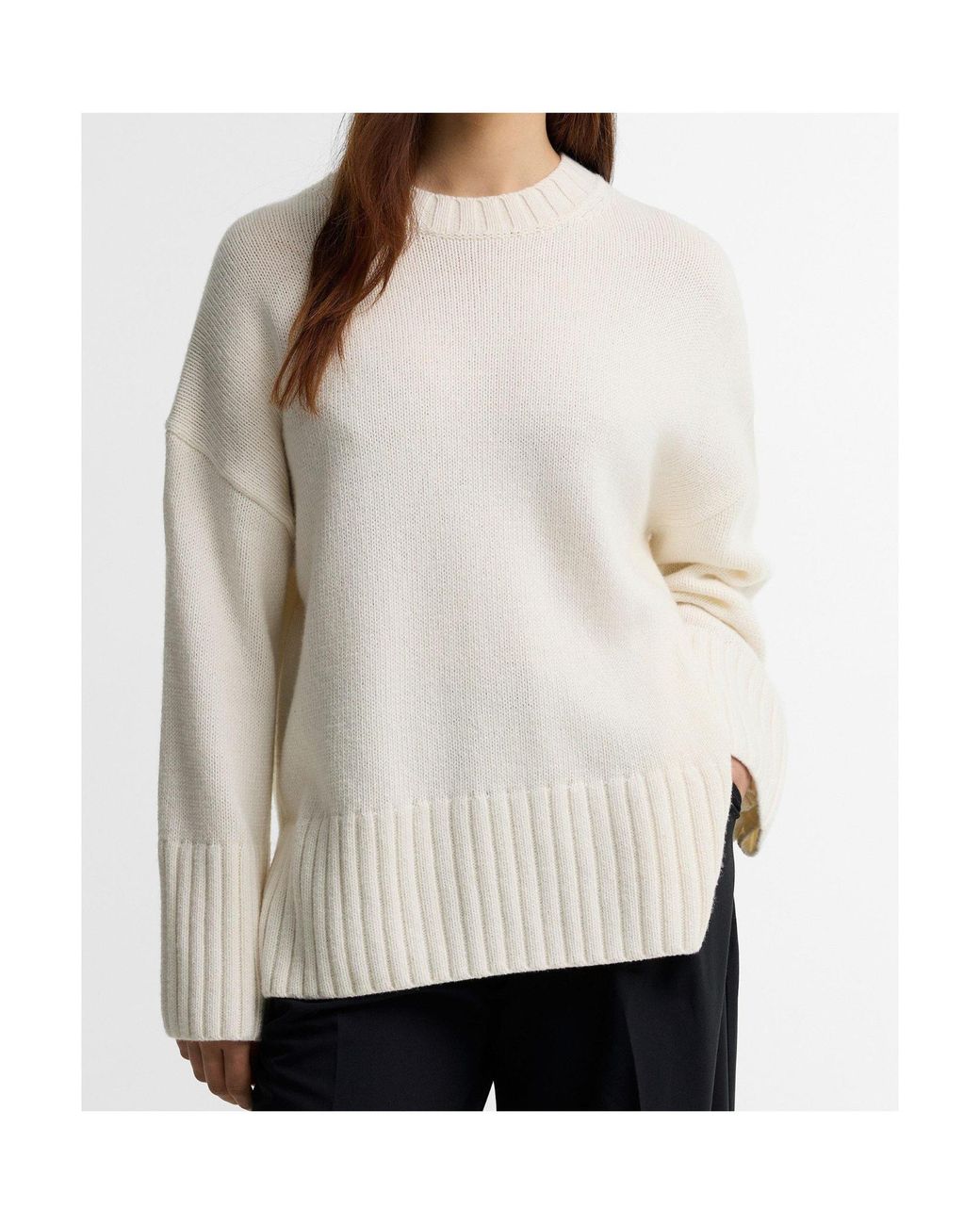 Barbour White Mock Neck Knit Jumper
