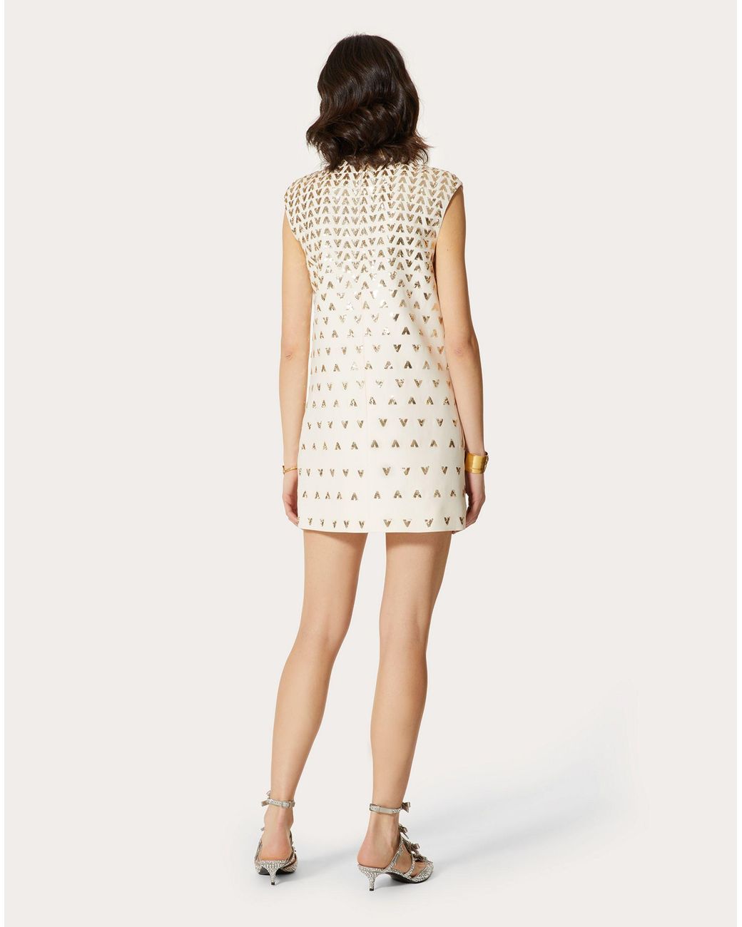 Valentino Natural Embroidery Embroidered Dress