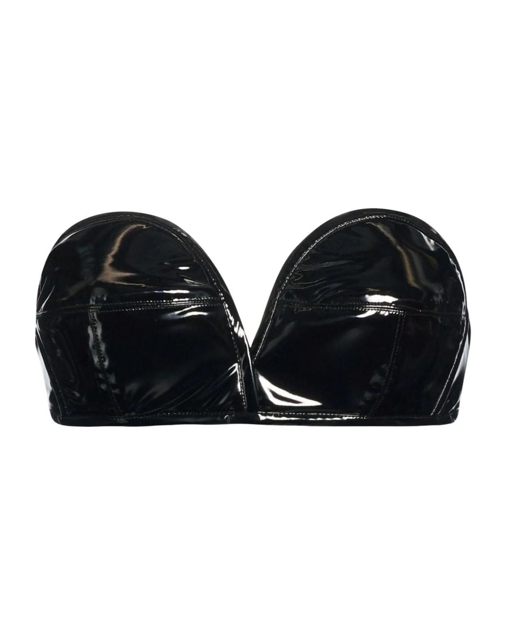 Dolce & Gabbana Black Bright-Colored Strapless Top