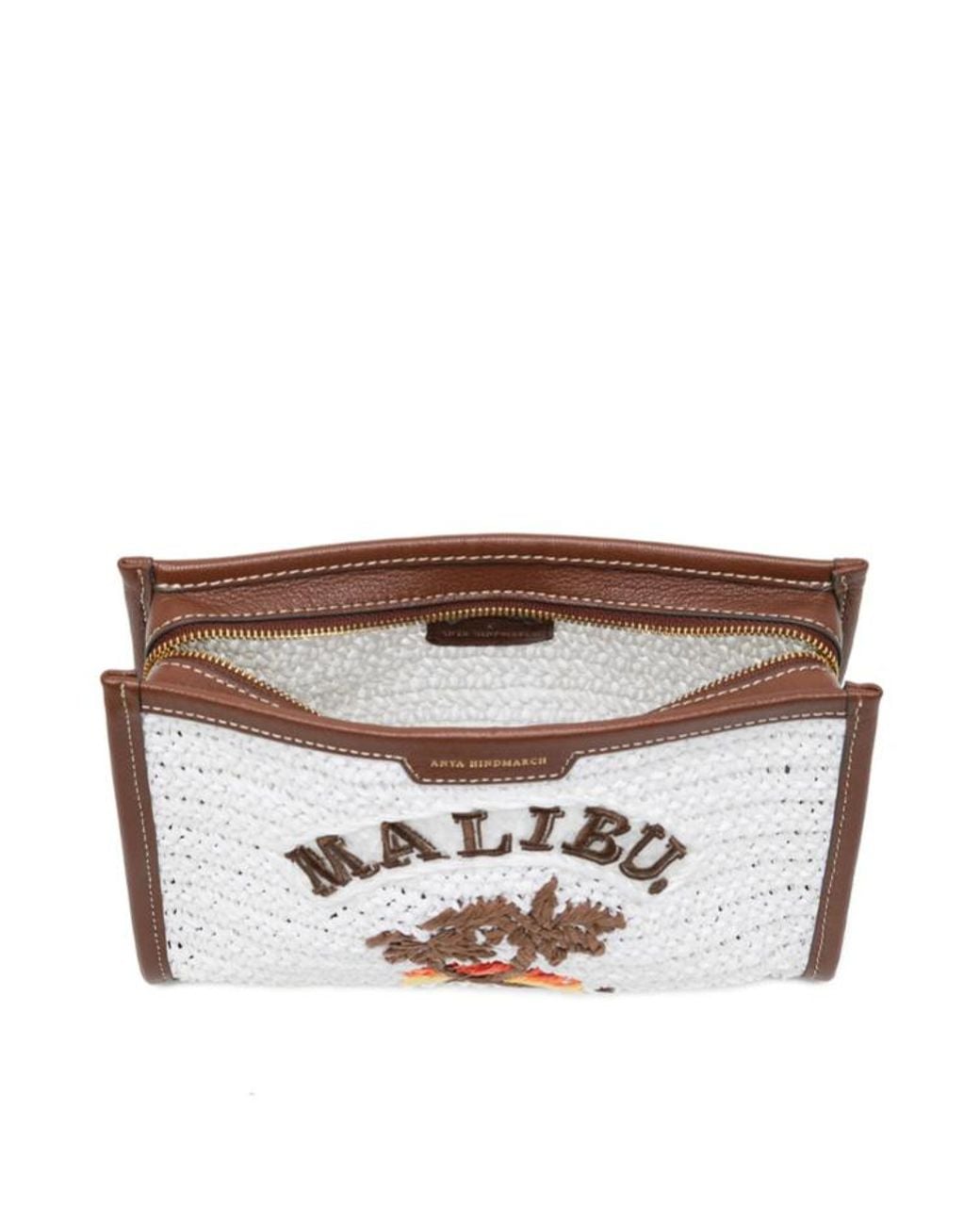 Anya Hindmarch White Zipper Clutch