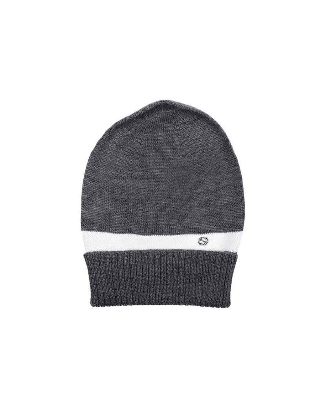 Gucci Gray Logo Knitted Hat for men