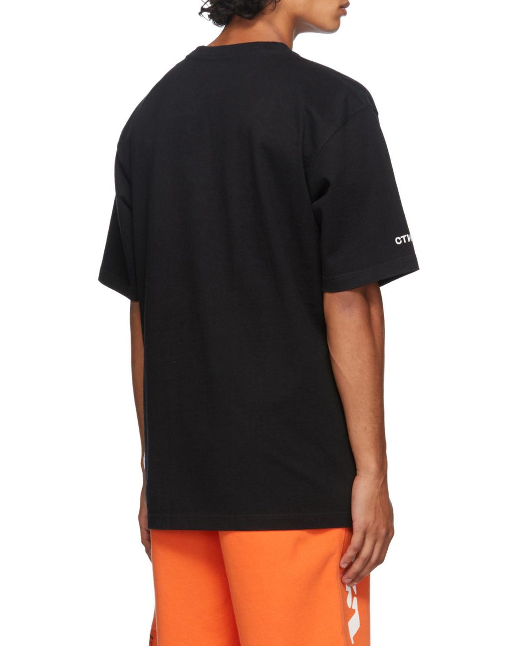 Heron Preston Black Graphic Print Cotton T-Shirt for men