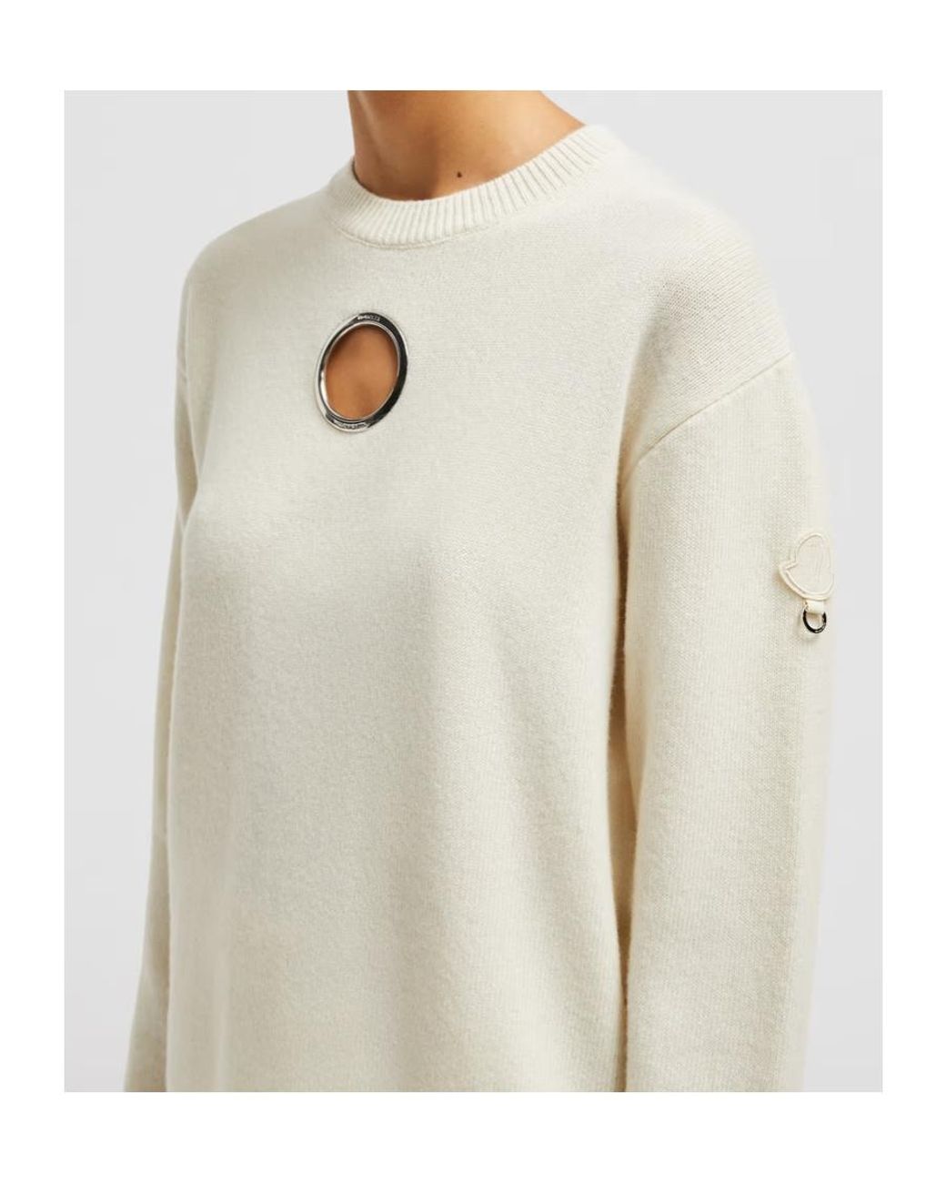 Moncler White X Willow Smith Eyelet Wool Cashmere Jumper