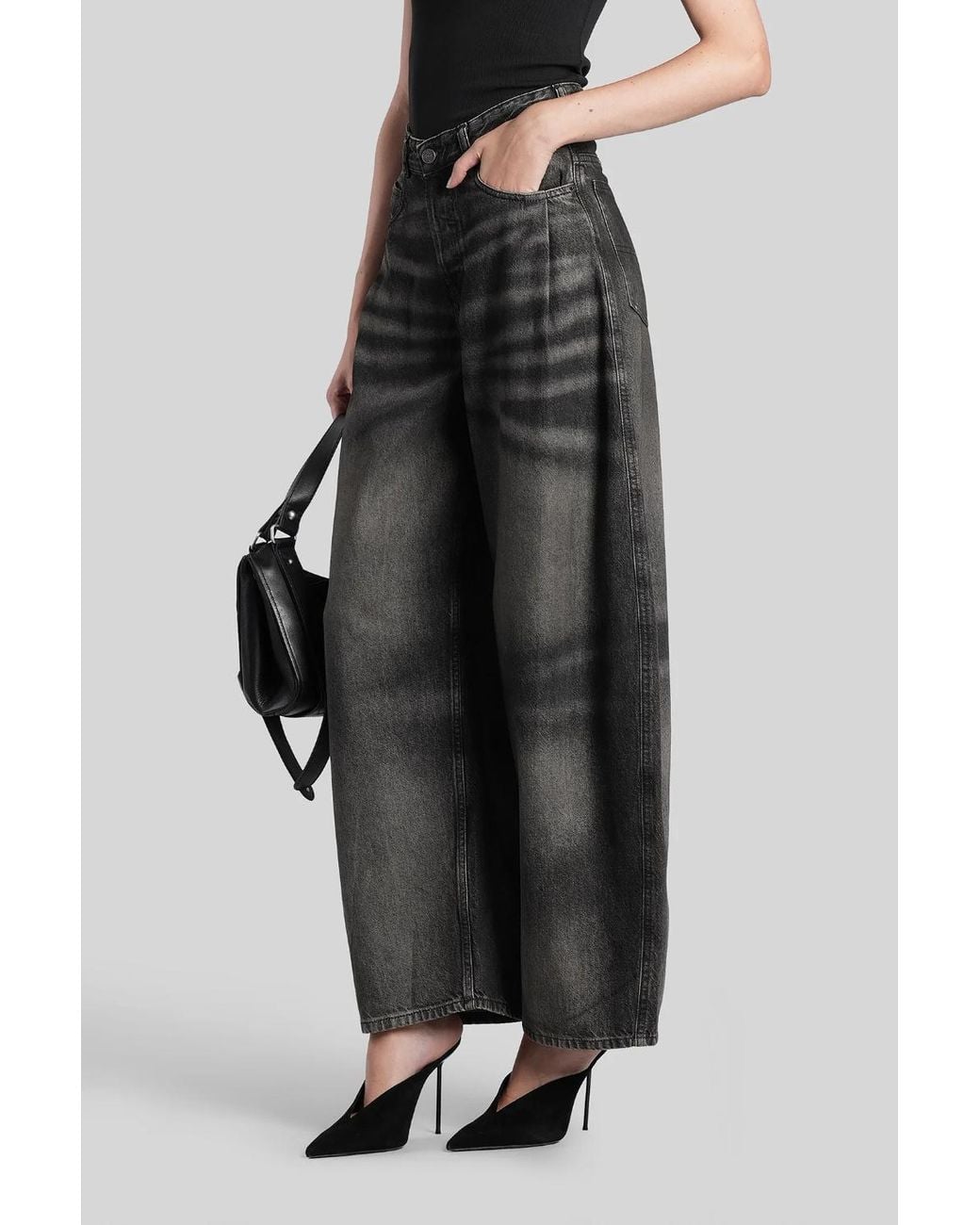 DIESEL Gray D-Khelz-Fsj Logo Patch Jeans