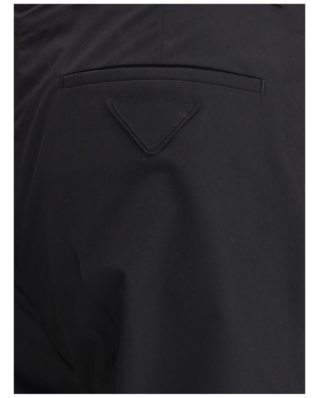 Prada Black Logo Detailed Tailored Trousers for men