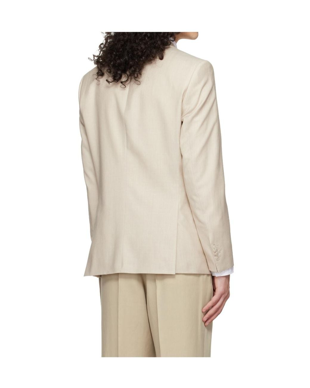 Boss Natural Single-Breasted Suit Jacket for men