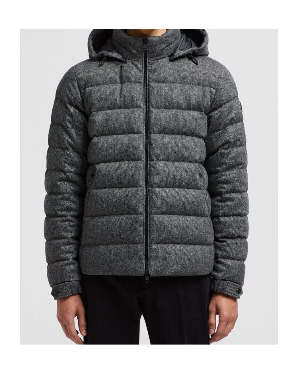 Moncler Black Arneb Zip-Up Short Padded Jacket for men