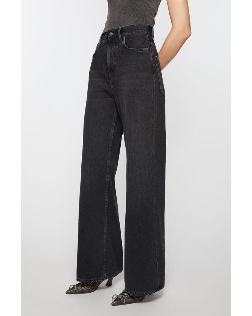 Acne Blue Relaxed Fit Flared Jeans