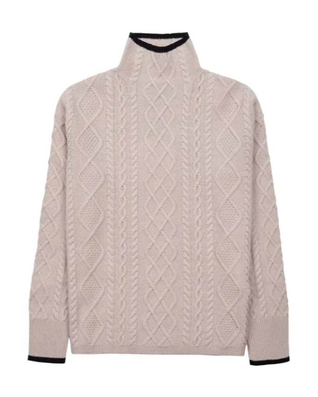 Max Mara Pink High-Necked Long-Sleeved Sweater