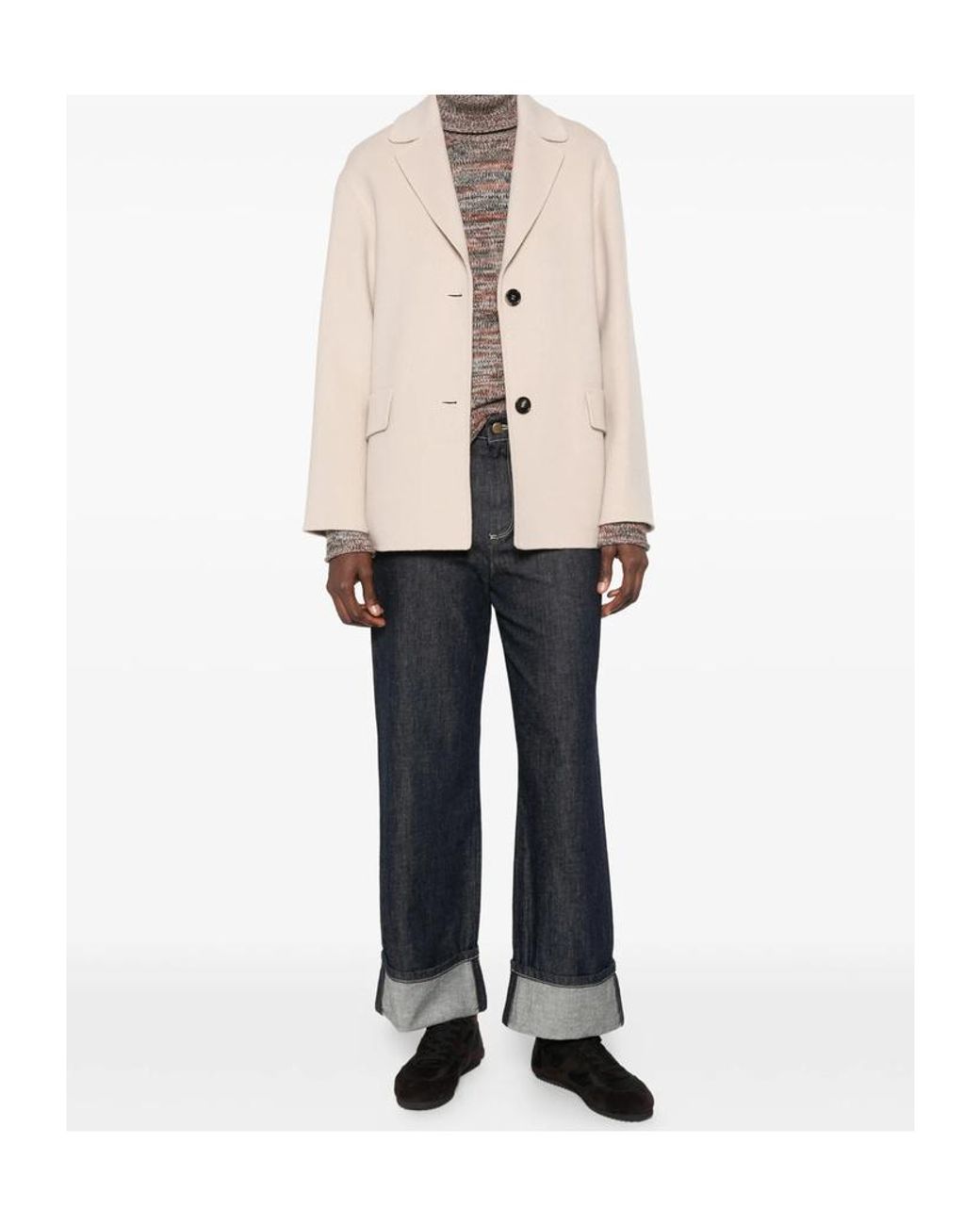Max Mara Natural Long-Sleeved Suit Jacket