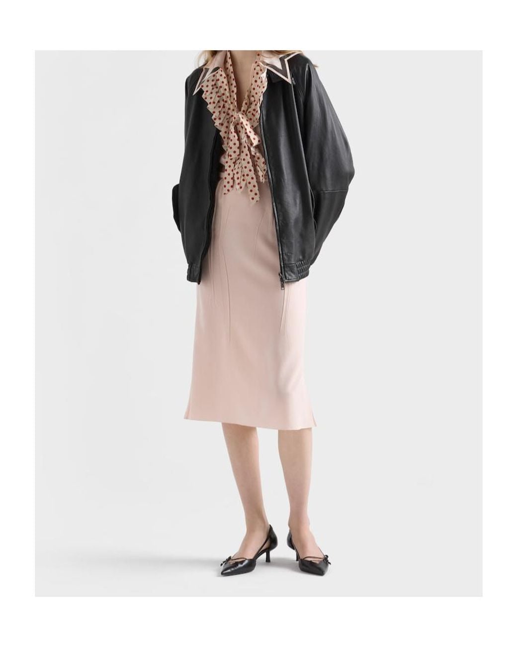Prada Pink Embroidered Marocain Dress