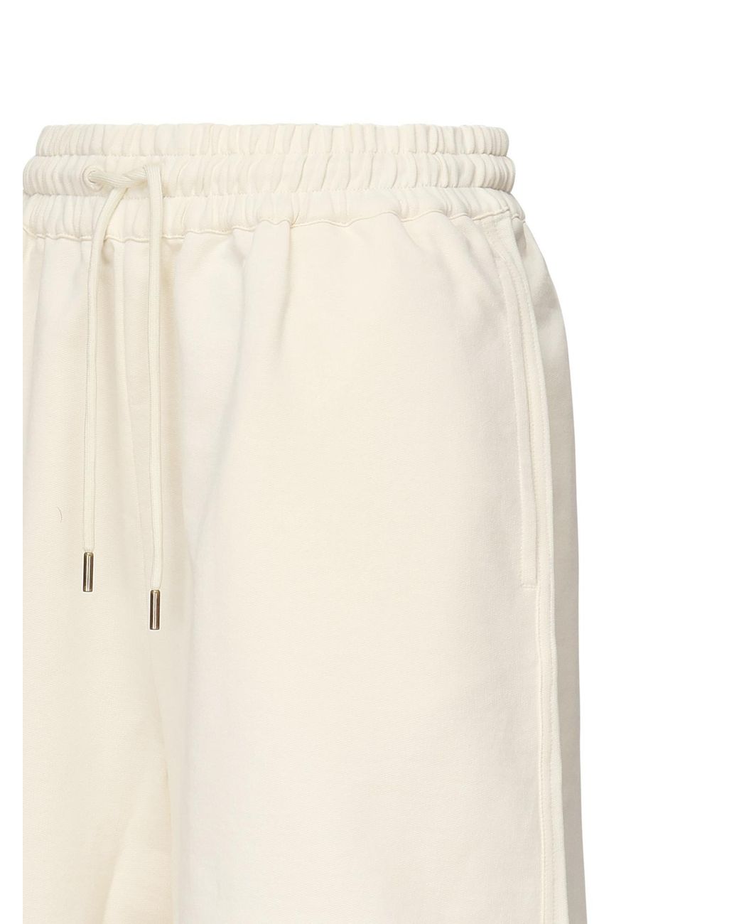 Moncler Natural Logo Patch Drawstring Shorts