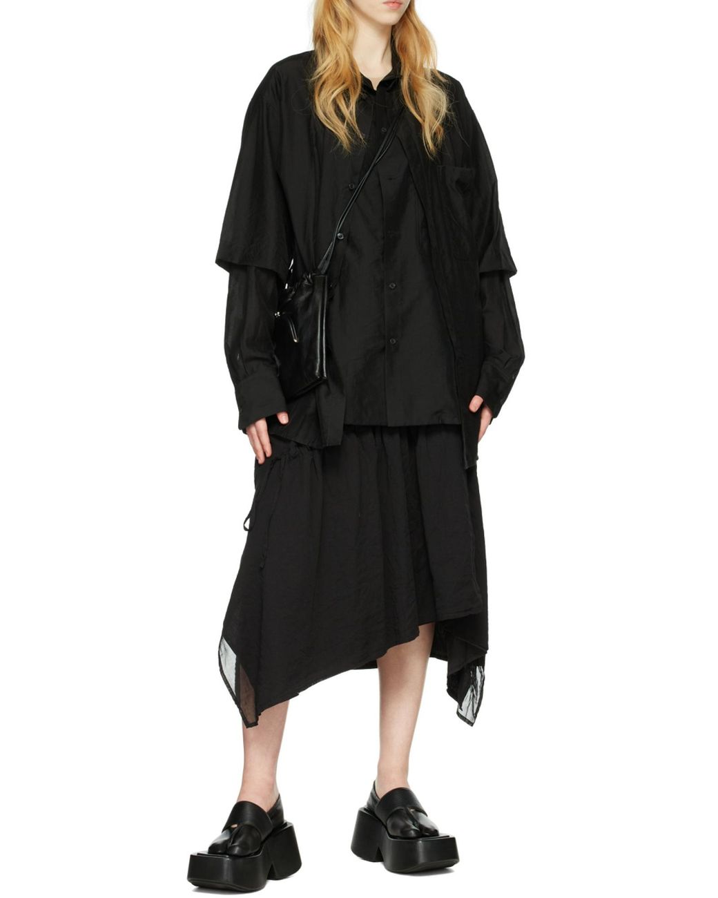 Marsèll Black Marsèll Slip-On Platform Thong Sandals