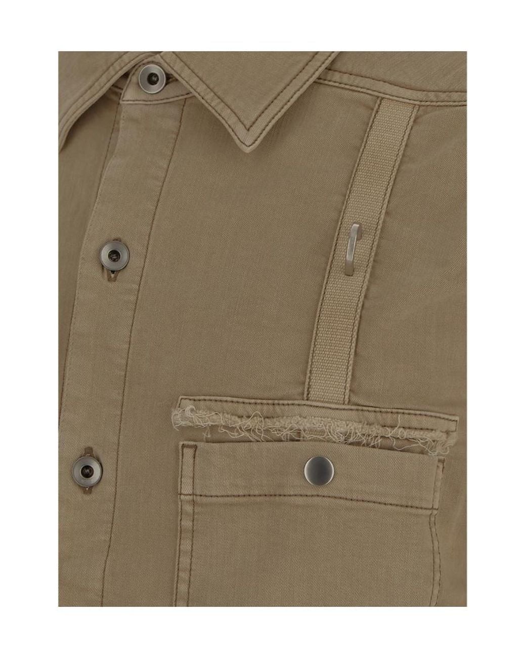 Rick Owens Green Long-Sleeve Shirt Jacket for men