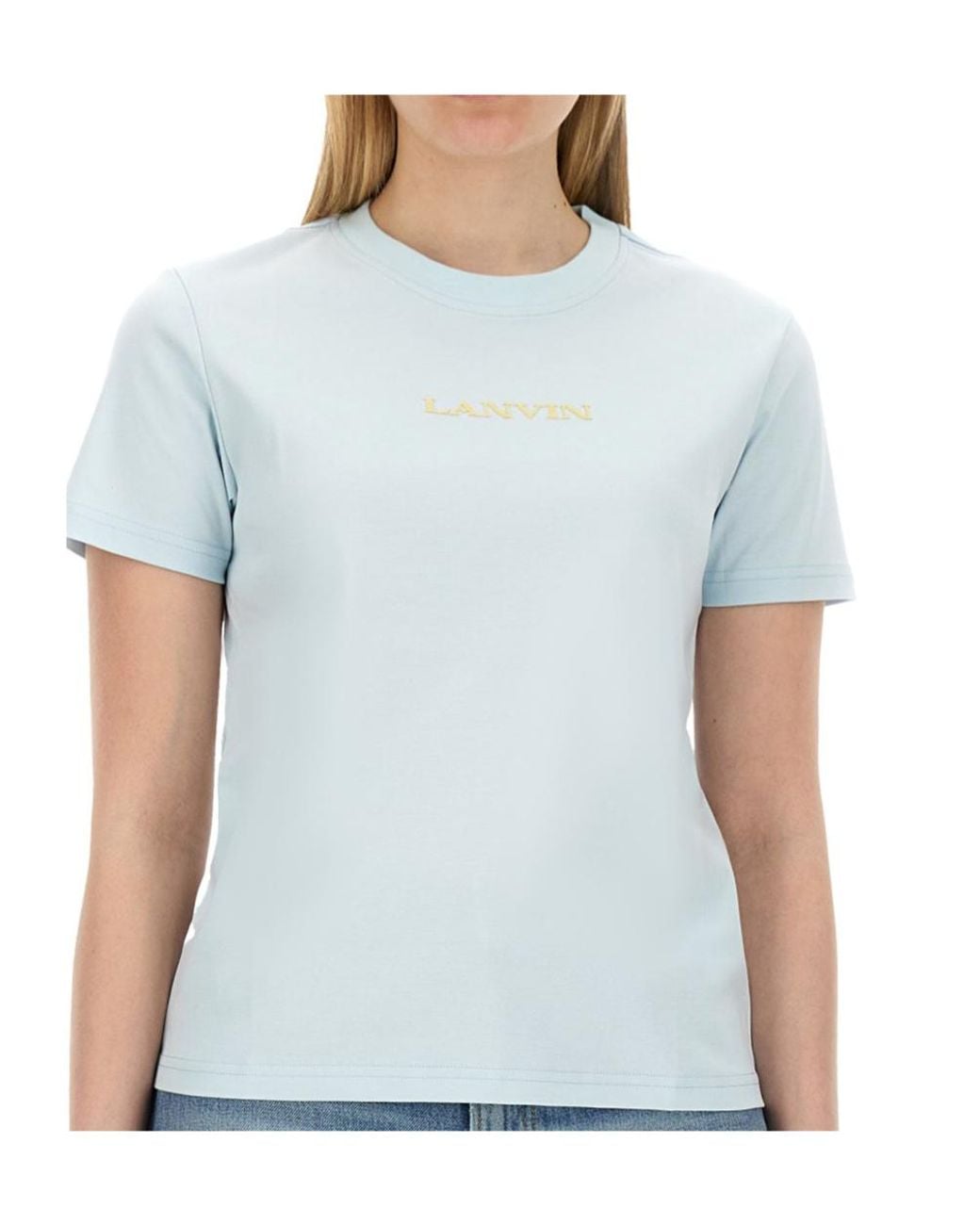 Lanvin Blue Crewneck Short-Sleeved T-Shirt