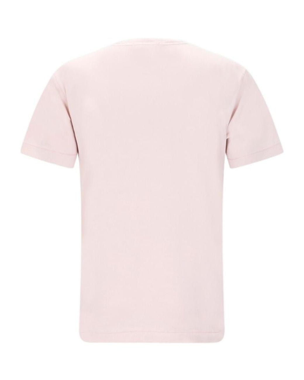 Stone Island Pink Logo Patch T-Shirt for men