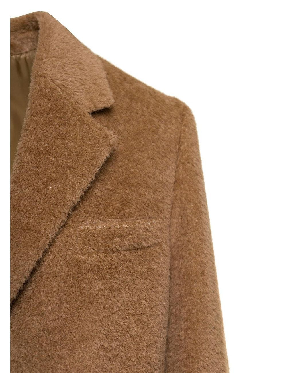 Totême Brown Totême Collared Button-Up Coat