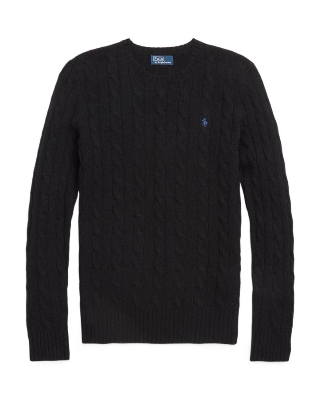Polo Ralph Lauren Blue Pony Embroidered Cable-Knit Jumper
