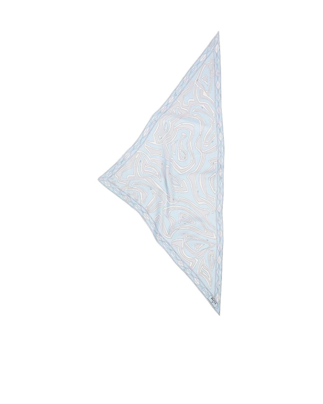 Emilio Pucci White Printed Triangular Scarf