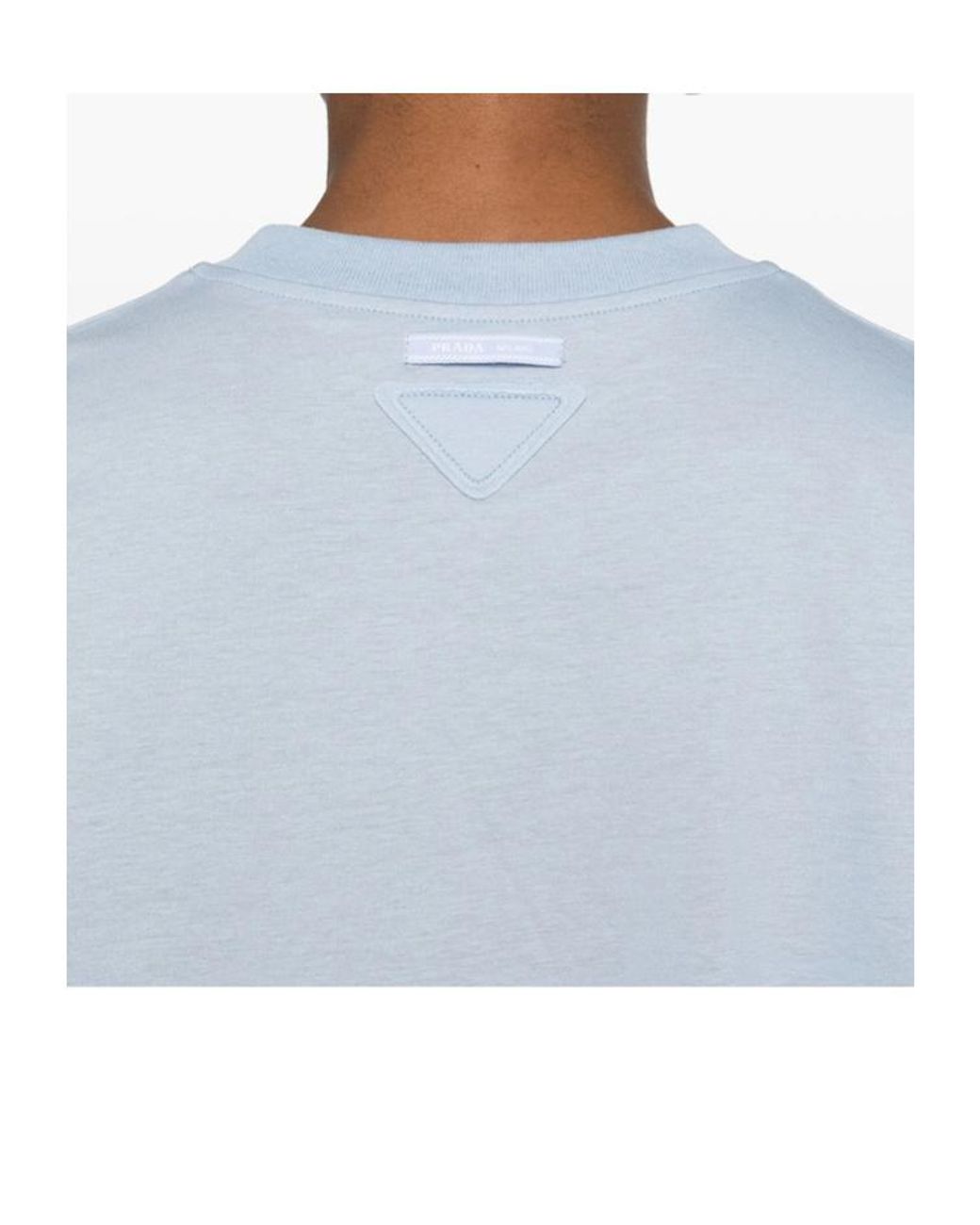 Prada Blue Drawstring-Hem T-Shirt