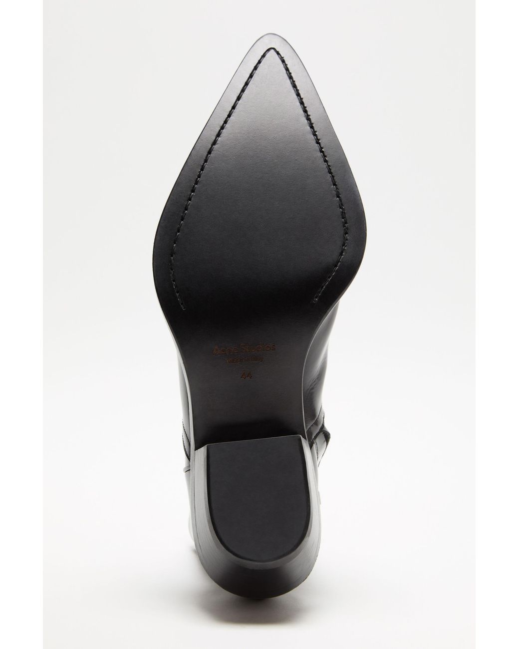 Acne Black Pointed-Toe Western Ankle Boots for men