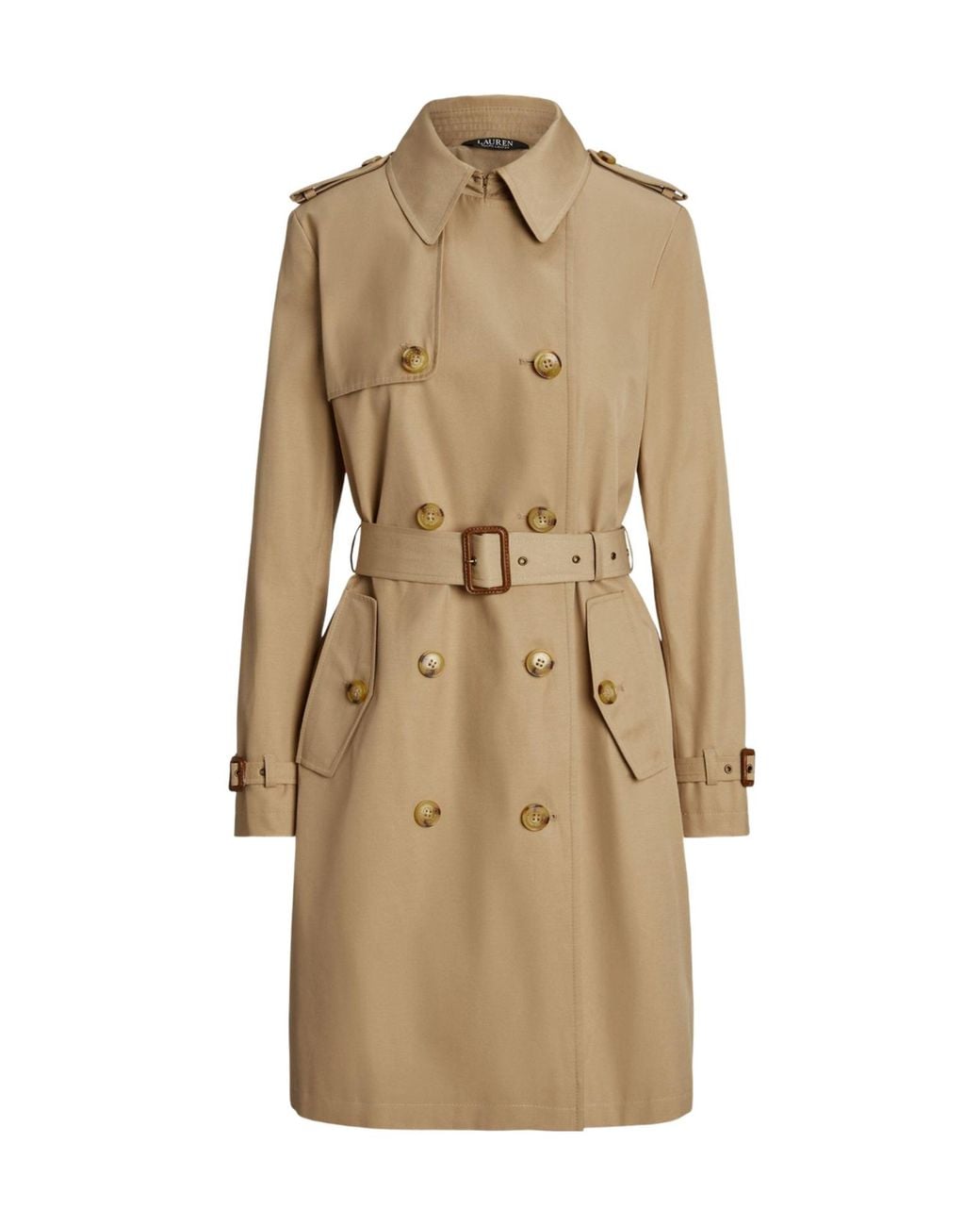 Ralph Lauren Natural Double-Breasted Trench Coat