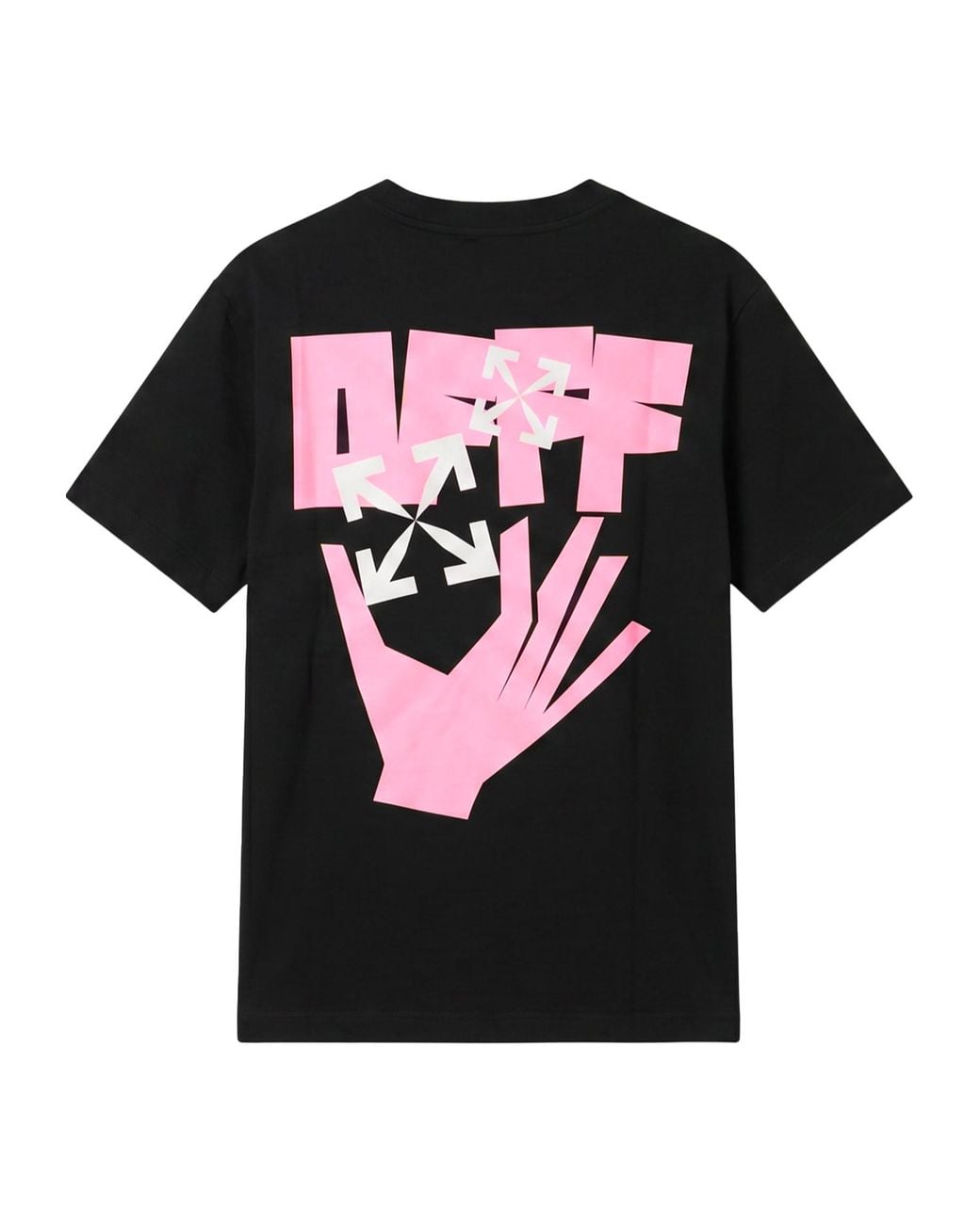 Off-White c/o Virgil Abloh Black Logo Detailed Crewneck T-Shirt for men