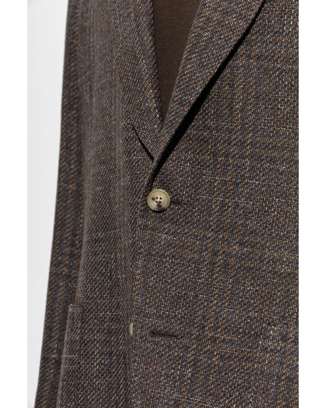 Paul Smith Brown Checked Single-Breasted Blazer for men