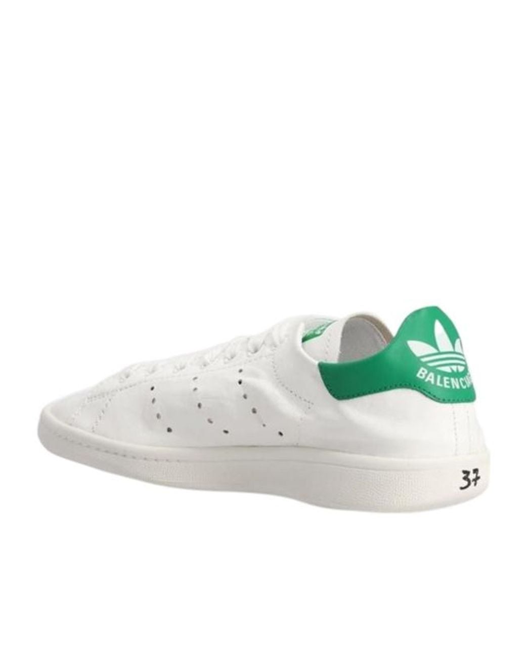 Balenciaga White Stan Smith Lace-Up Sneakers