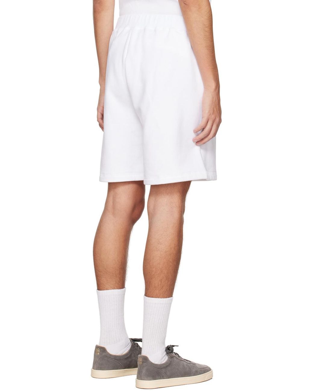 DSquared² White Logo Printed Shorts for men