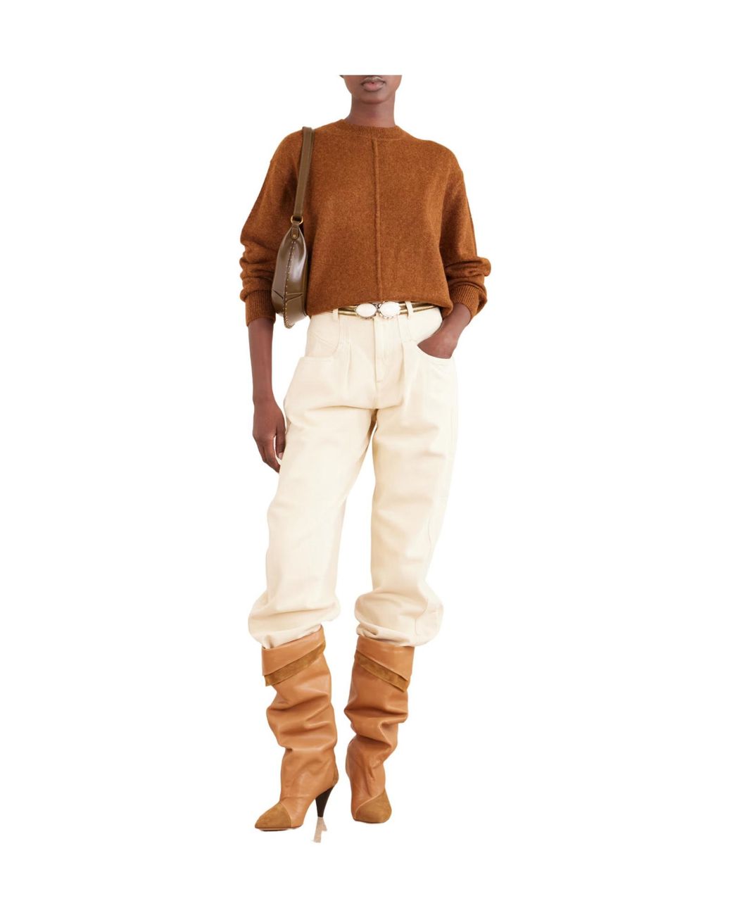 Isabel Marant Brown Alpaca-Blend Sweater