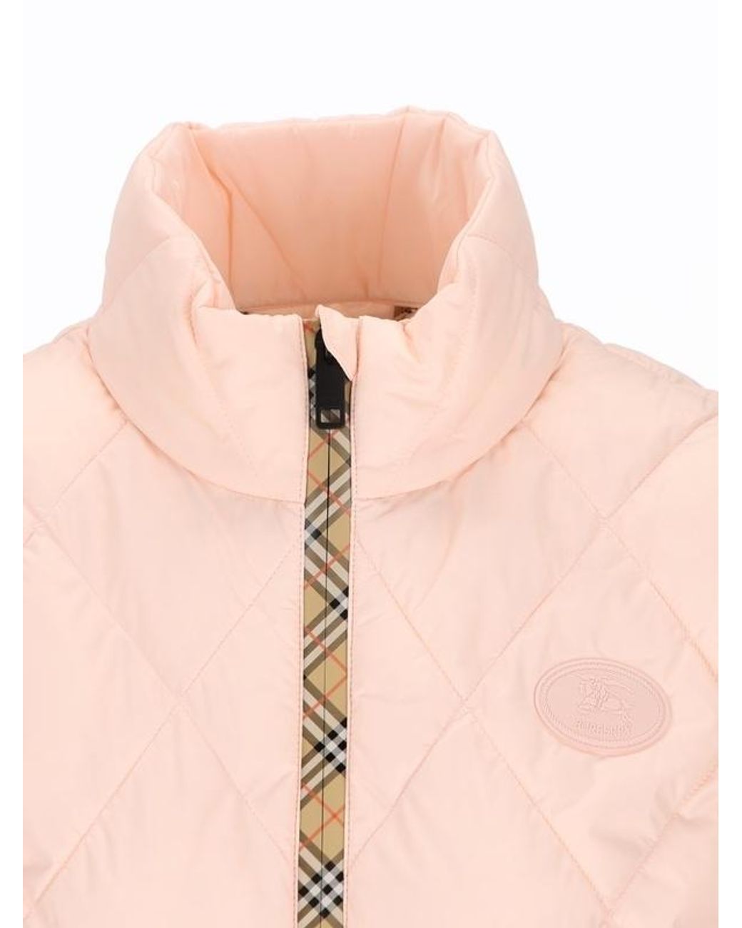 Burberry Pink Cheswick Quilted Gilet Jacket