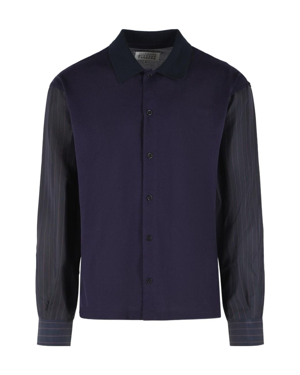 Maison Margiela Blue Long-Sleeved Buttoned Shirt for men