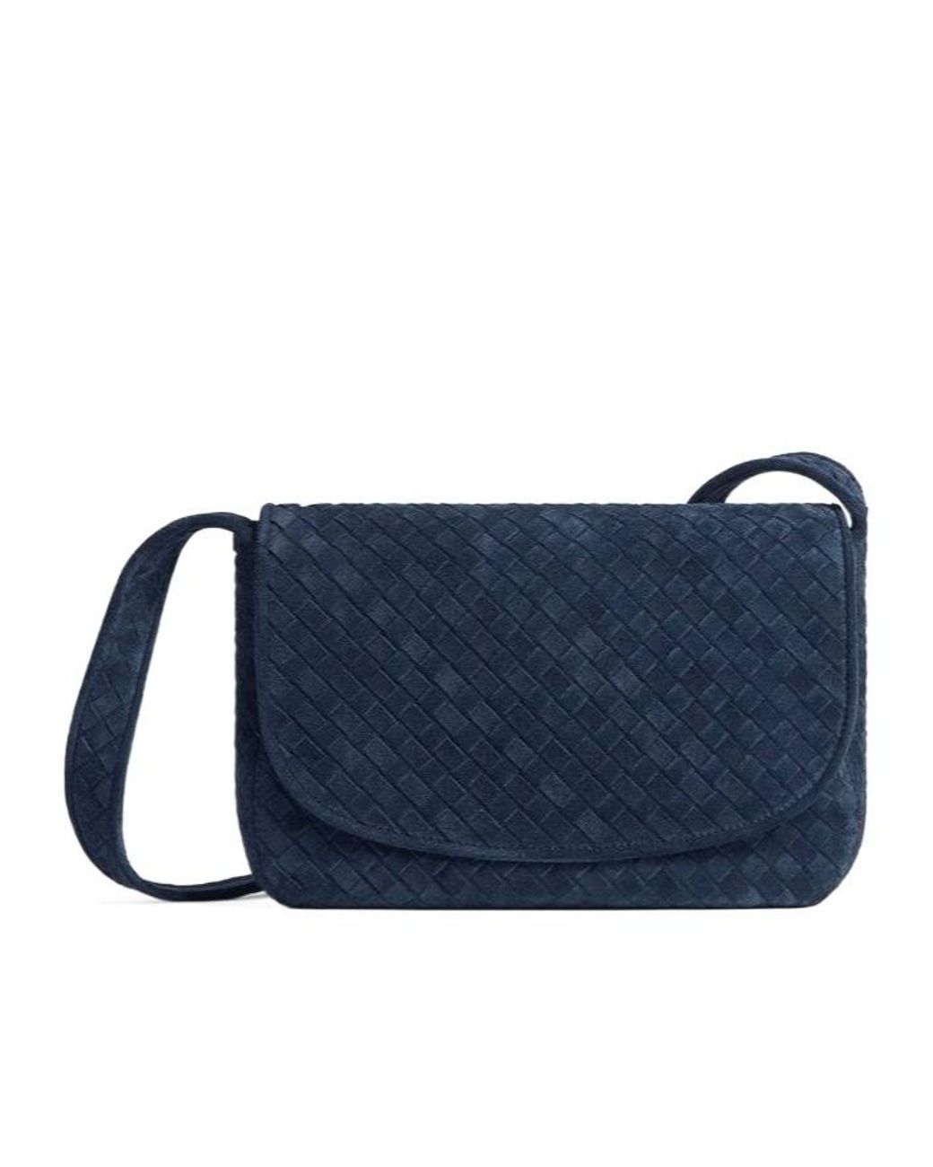 Bottega Veneta Blue Veneto Flap Messenger Bag for men