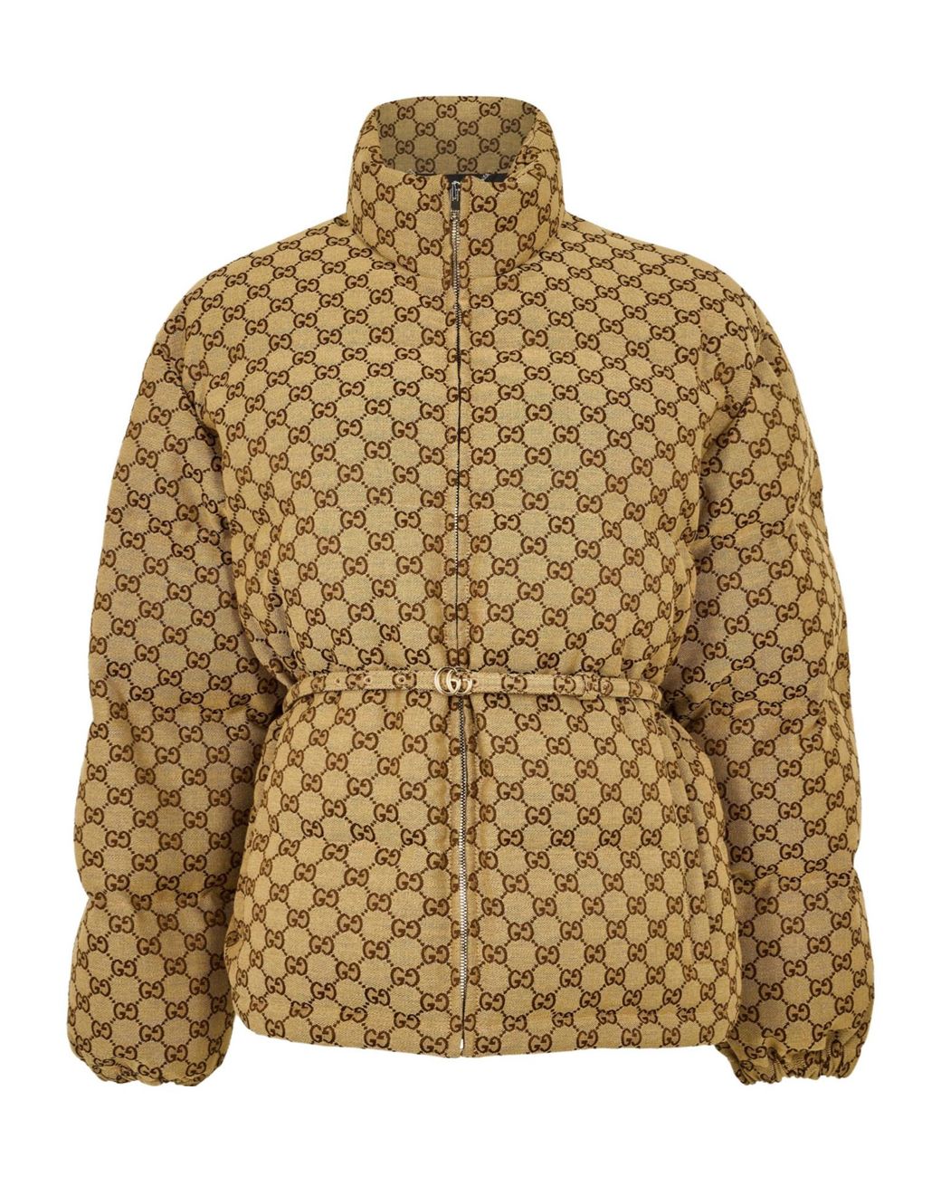 Gucci Brown Embroidered Bomber Jacket