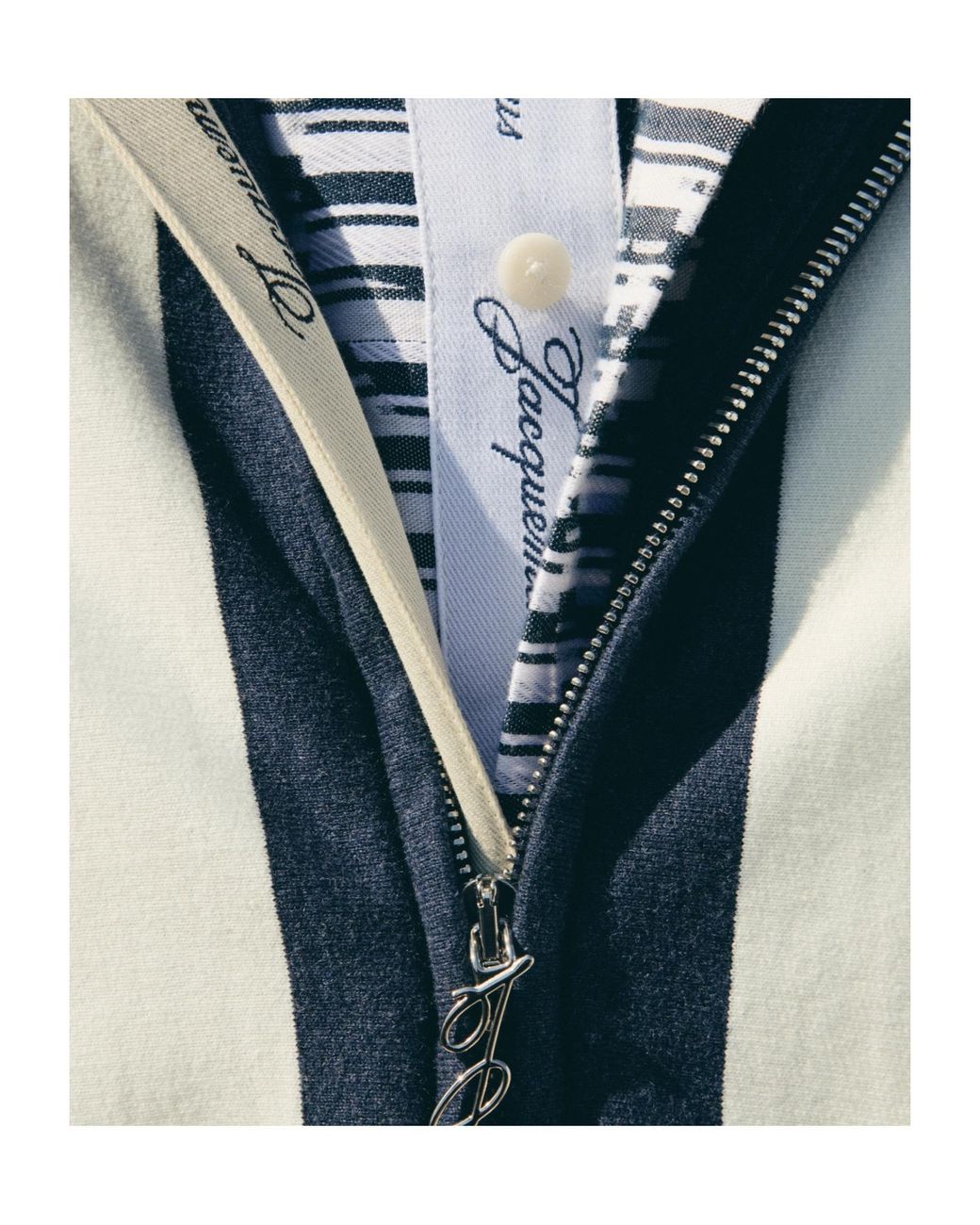 Jacquemus Blue The Marinière Hooded Gilet for men