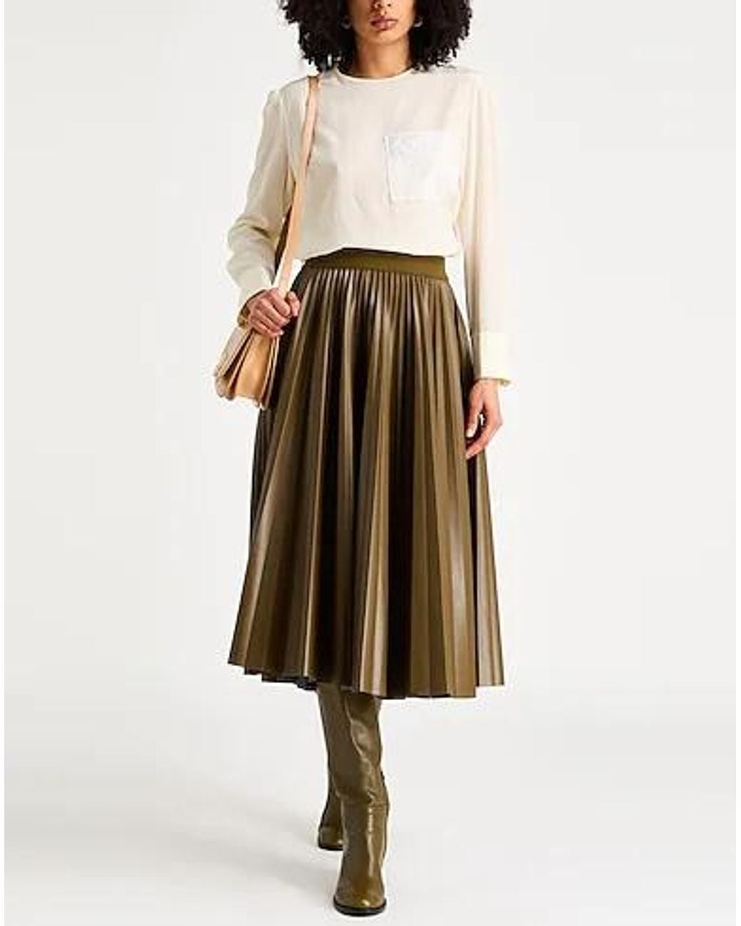 Chloé White Solid Color Chiffon Top