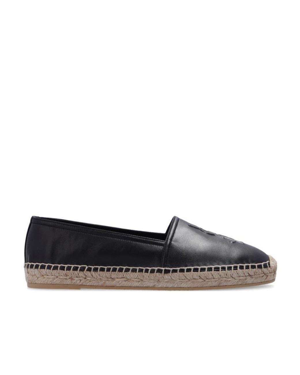 Saint Laurent Gray Cassandre Slip-On Espadrilles
