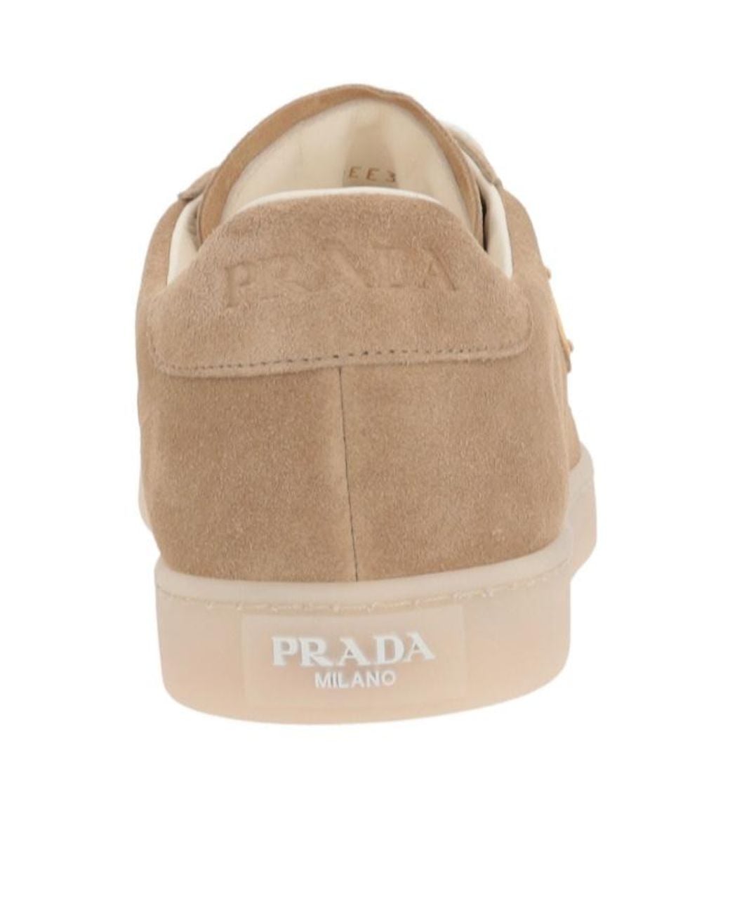 Prada Natural Lane Lace-Up Low-Top Sneakers for men