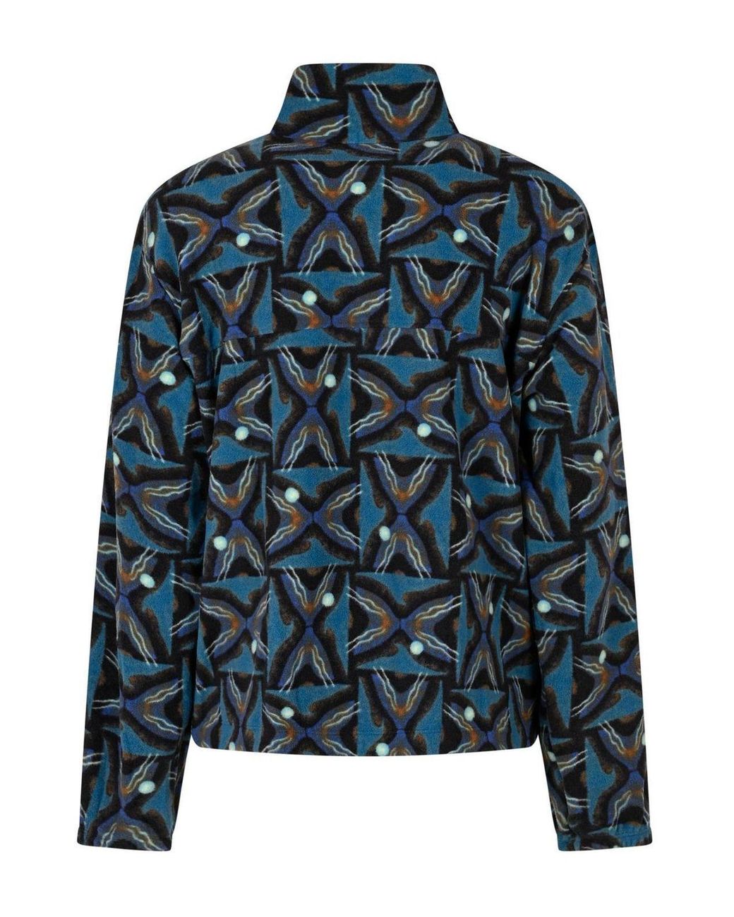 Patagonia Green Patterned Zip Performance Jacket