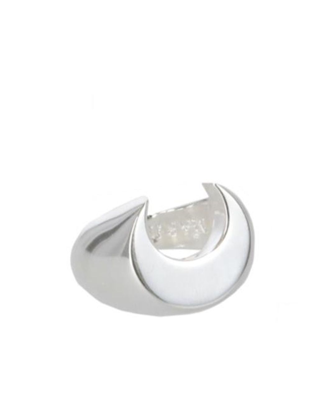 MARINE SERRE White Logo Engraved Ring