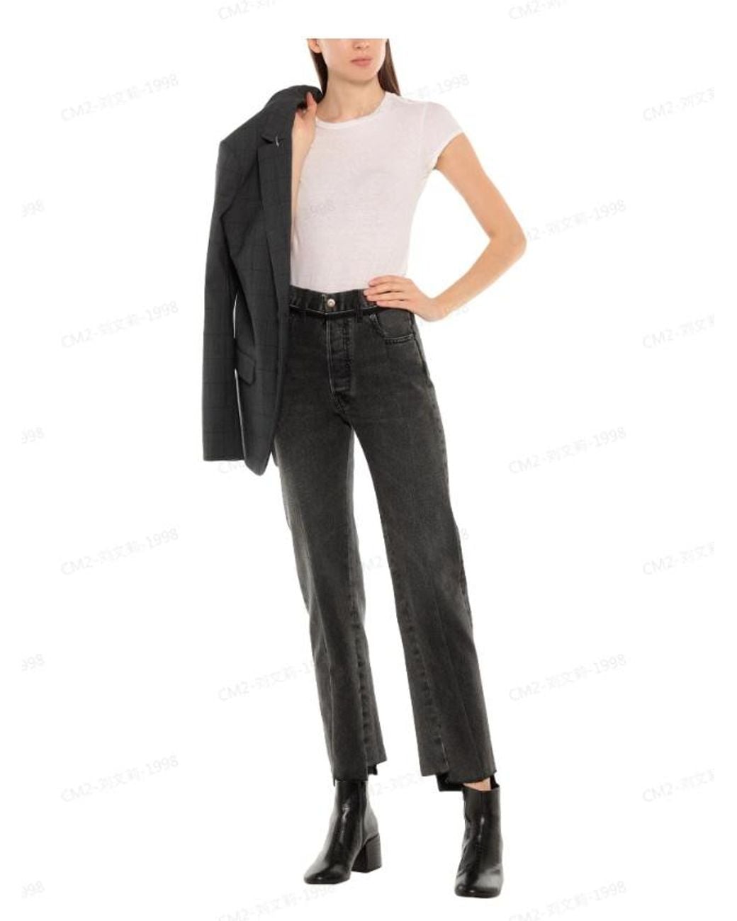 Maison Margiela Black Multicolored Denim Trousers
