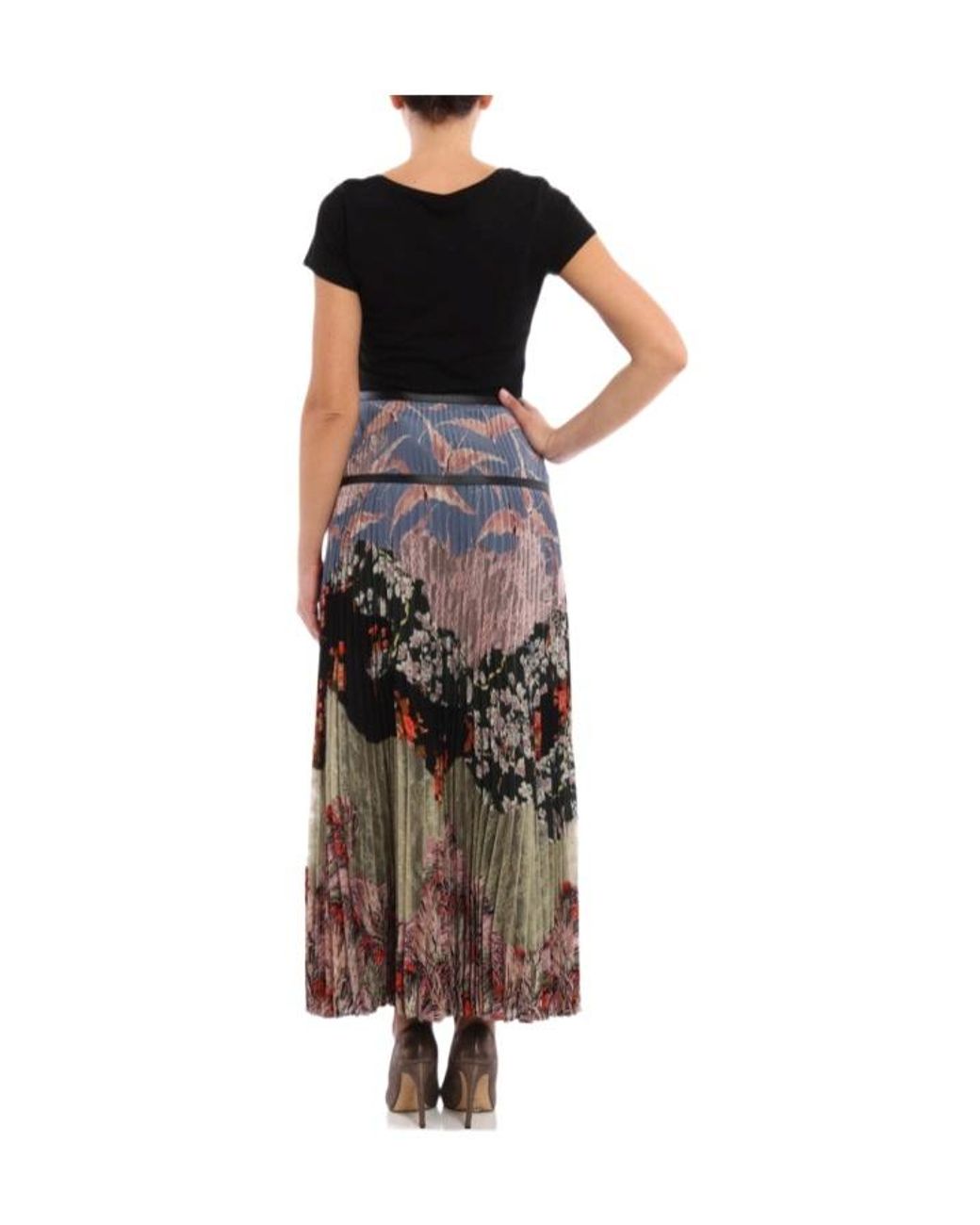 Valentino Brown Printed Skirt