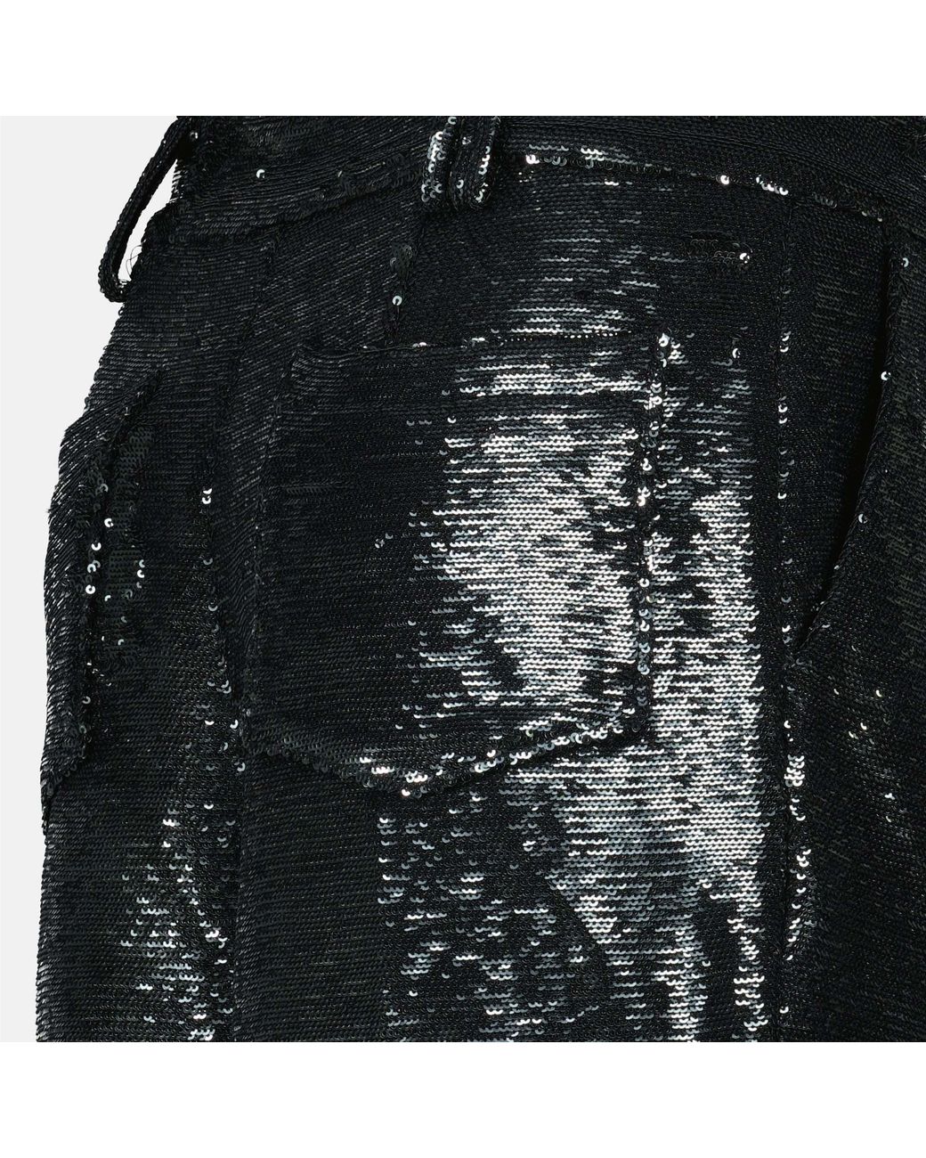 IRO Black Nucas Sequined Shorts